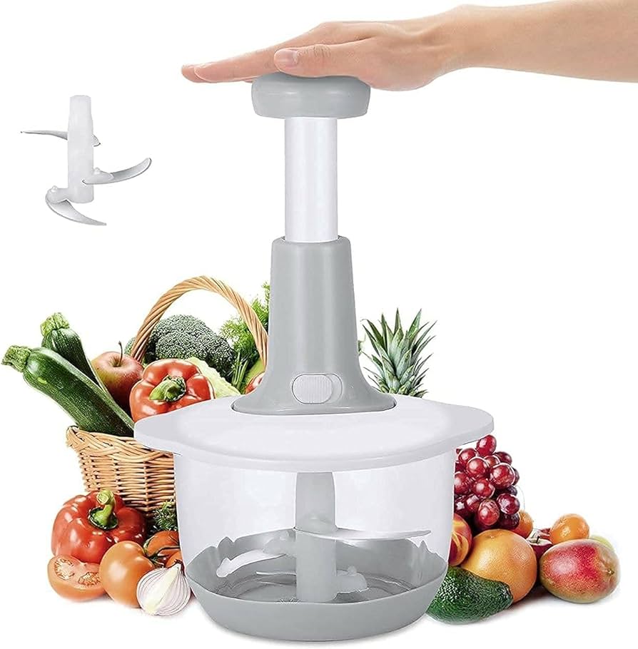 Manual Food Chopper Hand-Press